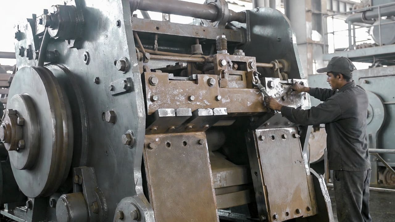 Jaw Crusher Assembly / Maintenance Scene